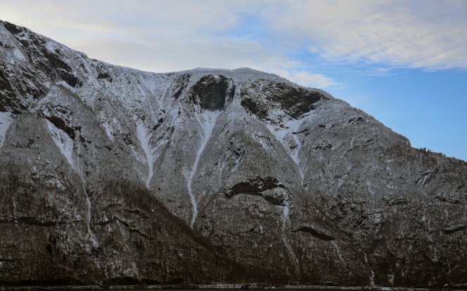 2019 - Landskap med steinras, Årdal, Sogn og Fjordane