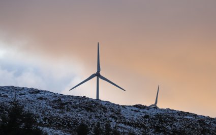 2019 - Vindmøller, vinterlandskap, Stad, Sogn og Fjordane