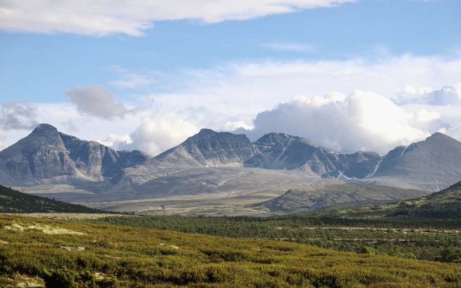 2020 Rondane sett fra Grimsdalen i Dovre kommune, Oppland