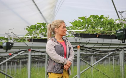 2022 Landbruks- og matminister Sandra Borch på gårdsbesøk i Vestfold